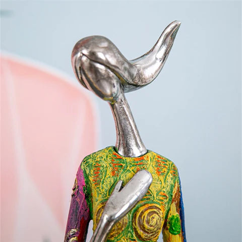 Abstrakt Skulptur Kvinna – Elegans Och Modernitet