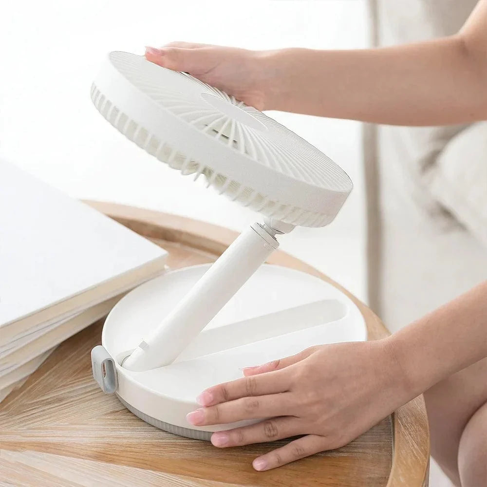 Ventilador Portátil Telescópico com Bateria Integrada