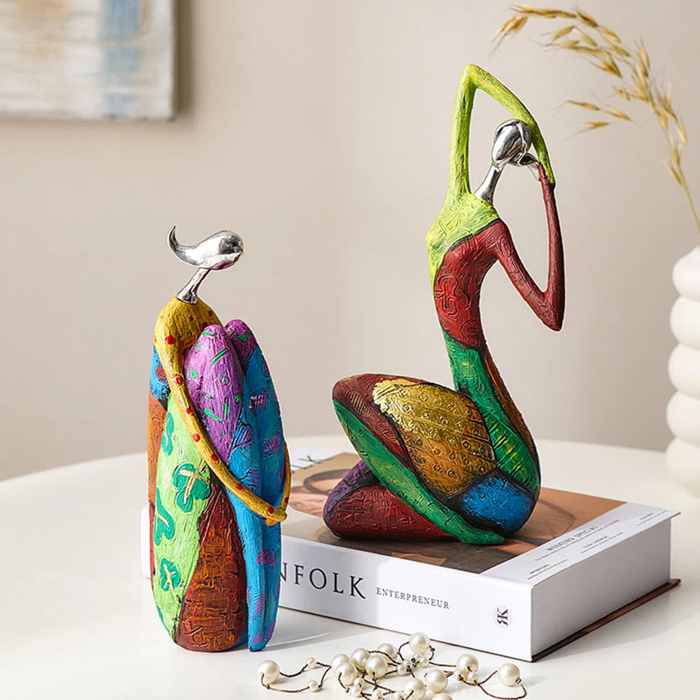 Abstrakt Skulptur Kvinna – Elegans Och Modernitet