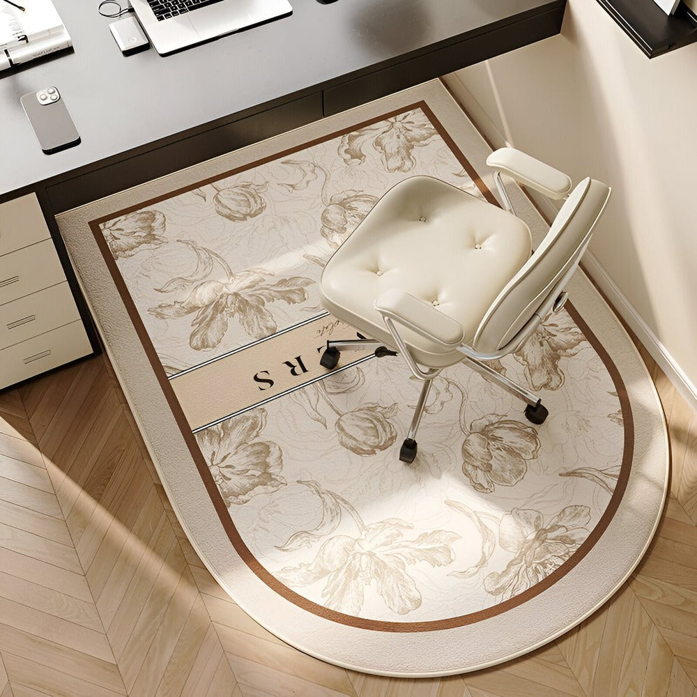 Oval halkfri matta för sovrum och kontor - Golvsäkerhet och snygg finish