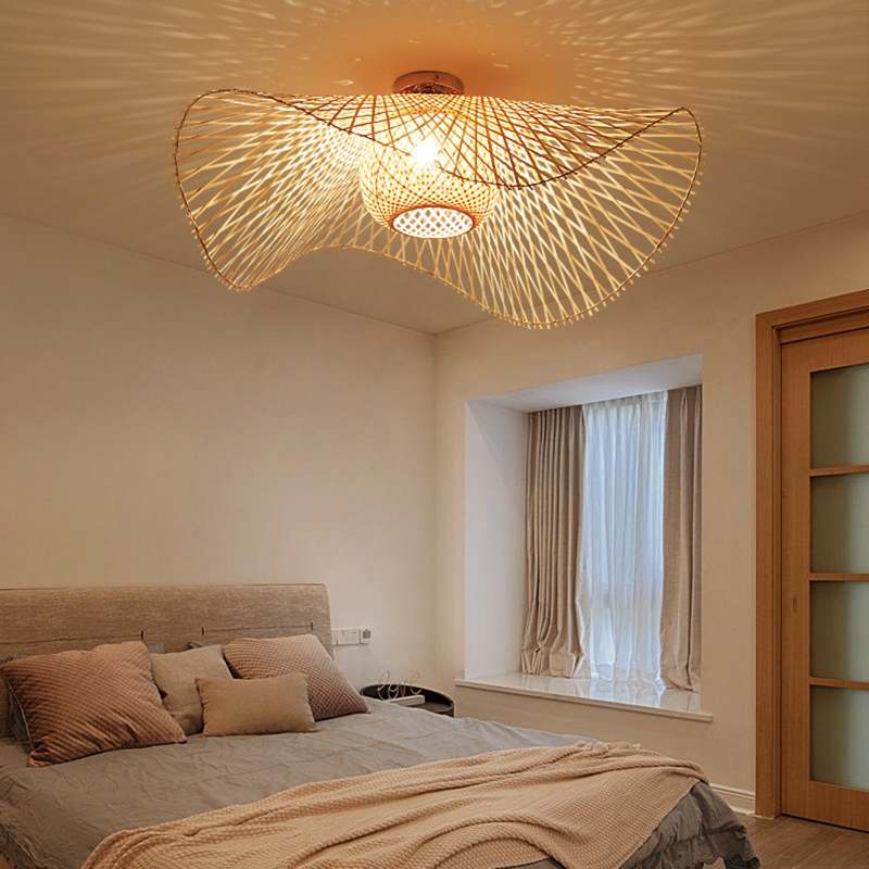Lampa wisząca z wikliny w stylu japońskim – natura i spokój 