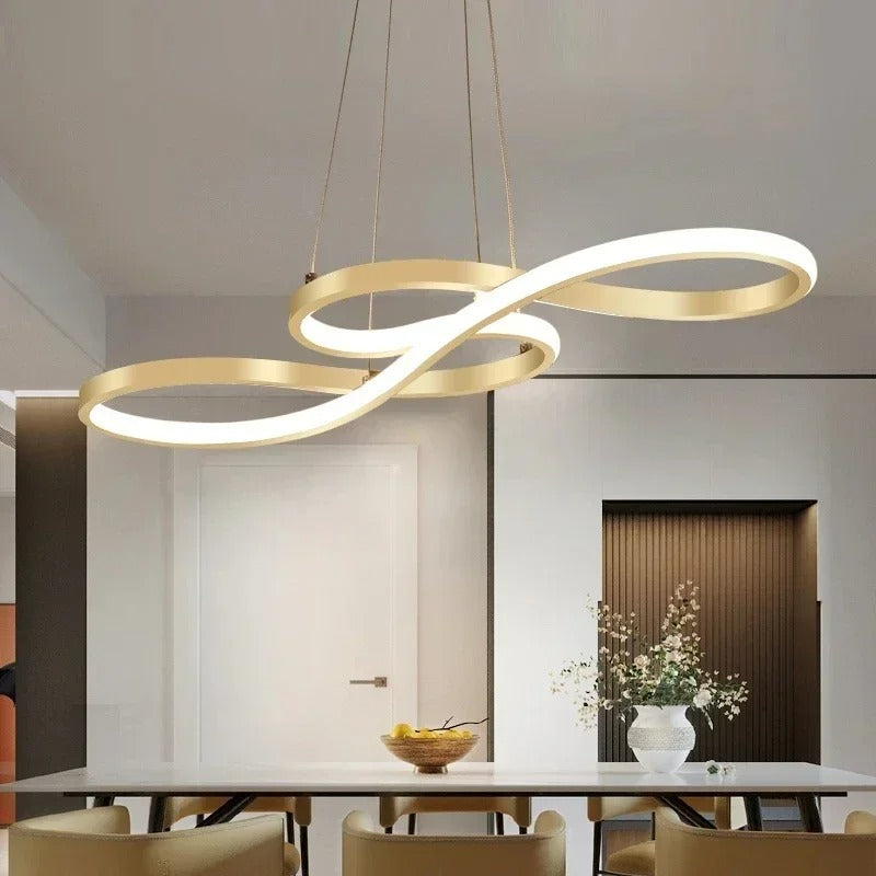 Modern LED függőlámpa gyűrűkben – Elegáns és futurisztikus design 