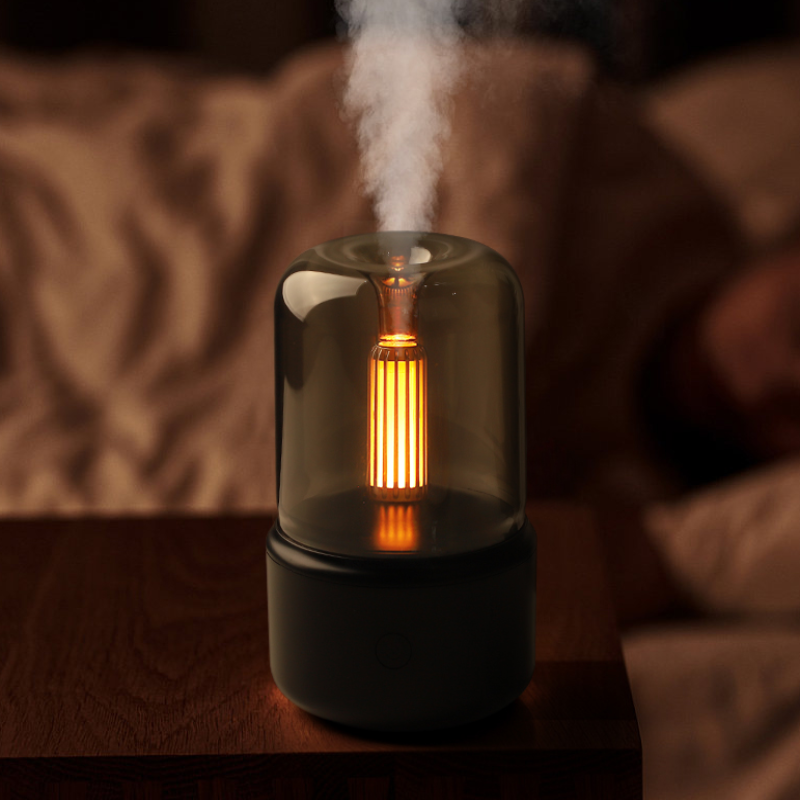 Lámpara Difusora de Aromas — Ambiente de Llama Apacible 