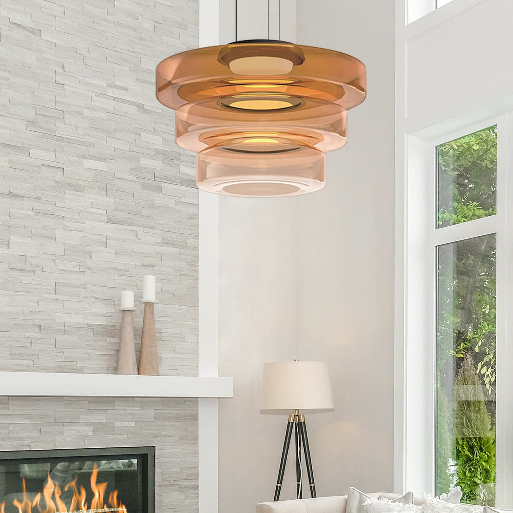 Skleněná závěsná lampa ve stylu Bauhaus - elegance a modernost