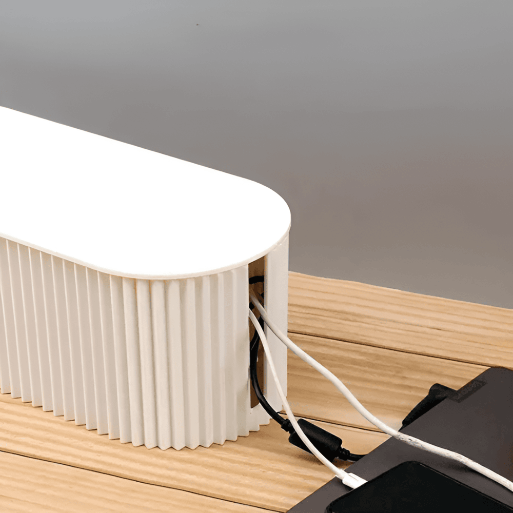 Caja de almacenamiento de cables minimalista: organización limpia y diseño elegante