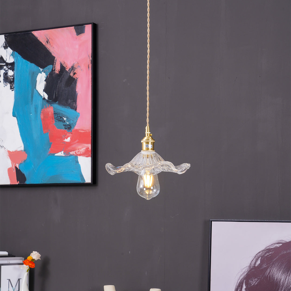 Lámpara Flor Suspendida – Encanto Natural y Espíritu Tierno 