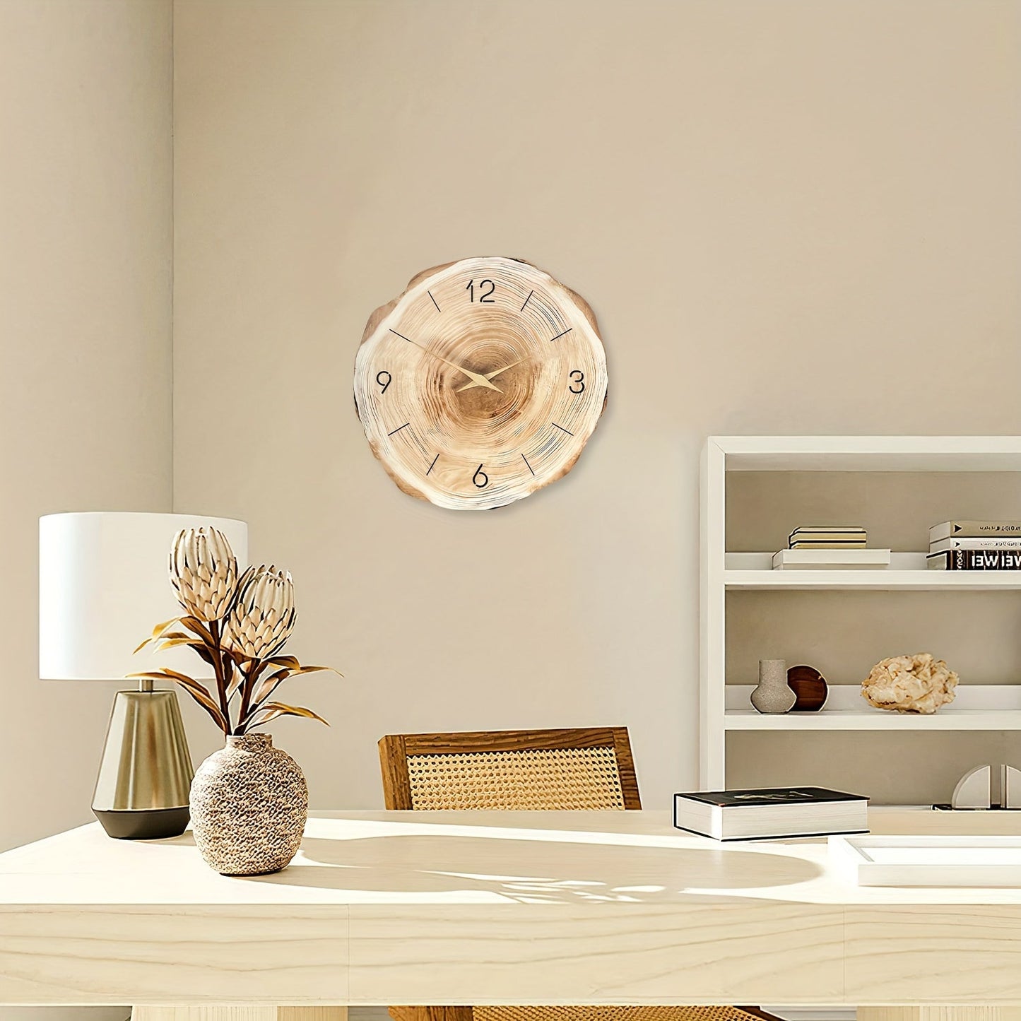 Silent Wall Clock – Realistic Texture and Elegant Design 