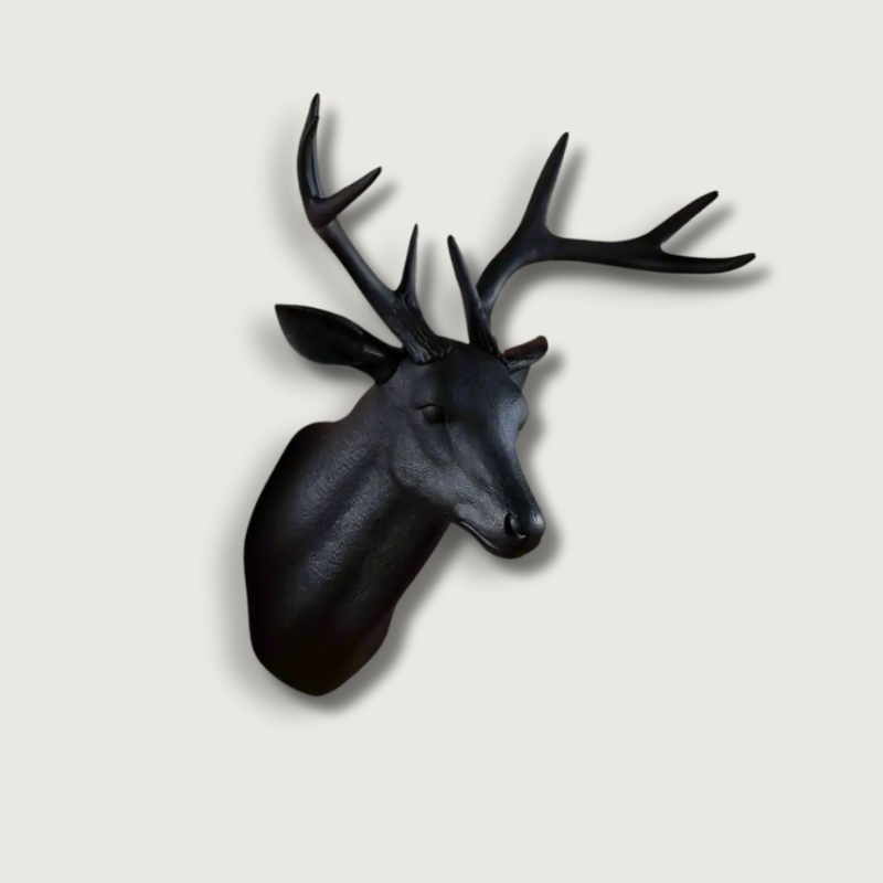 Escultura de Parede Cervo Mate – Estilo Contemporâneo 