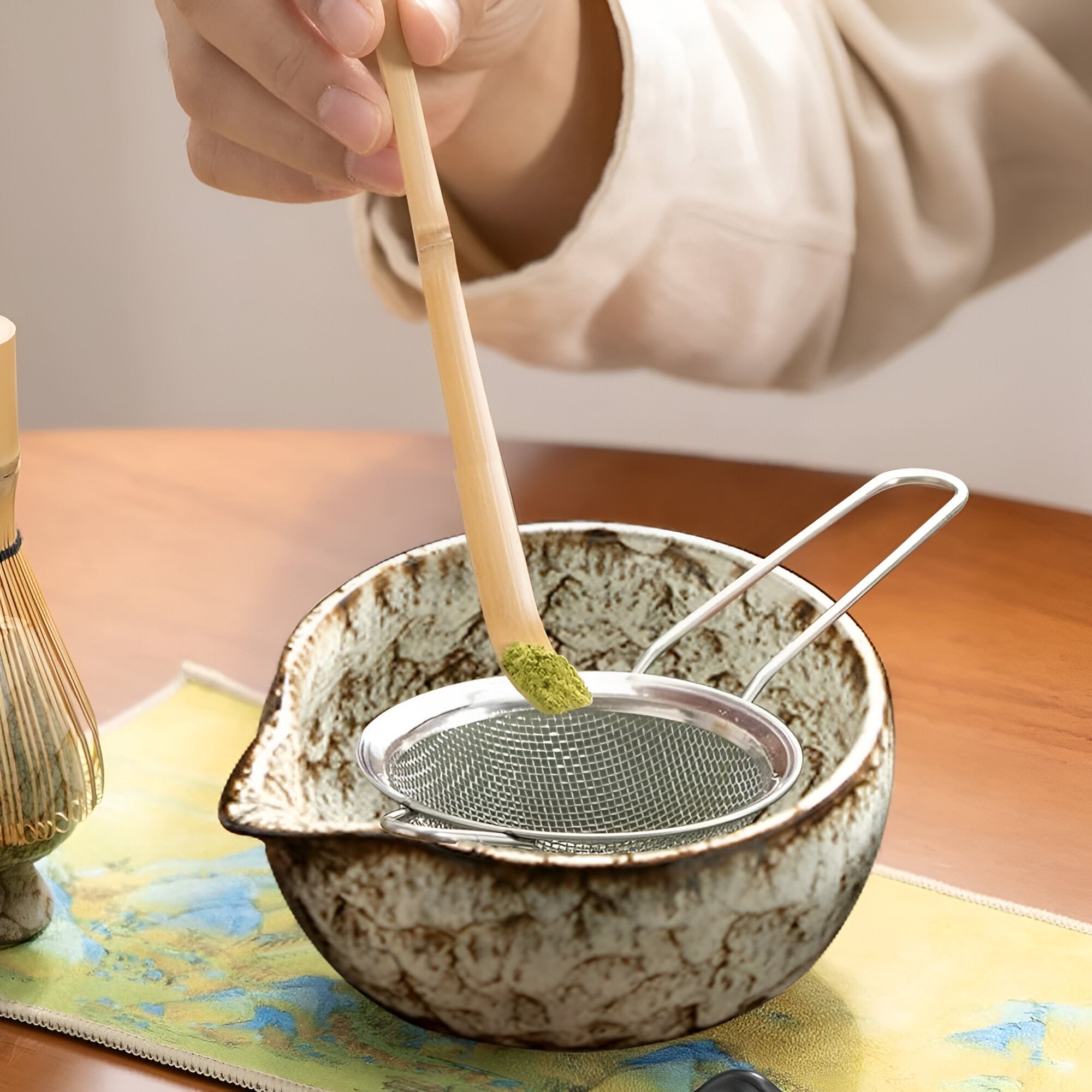 Set di preparazione Matcha 6 pezzi - Eleganza artigianale e gusto raffinato