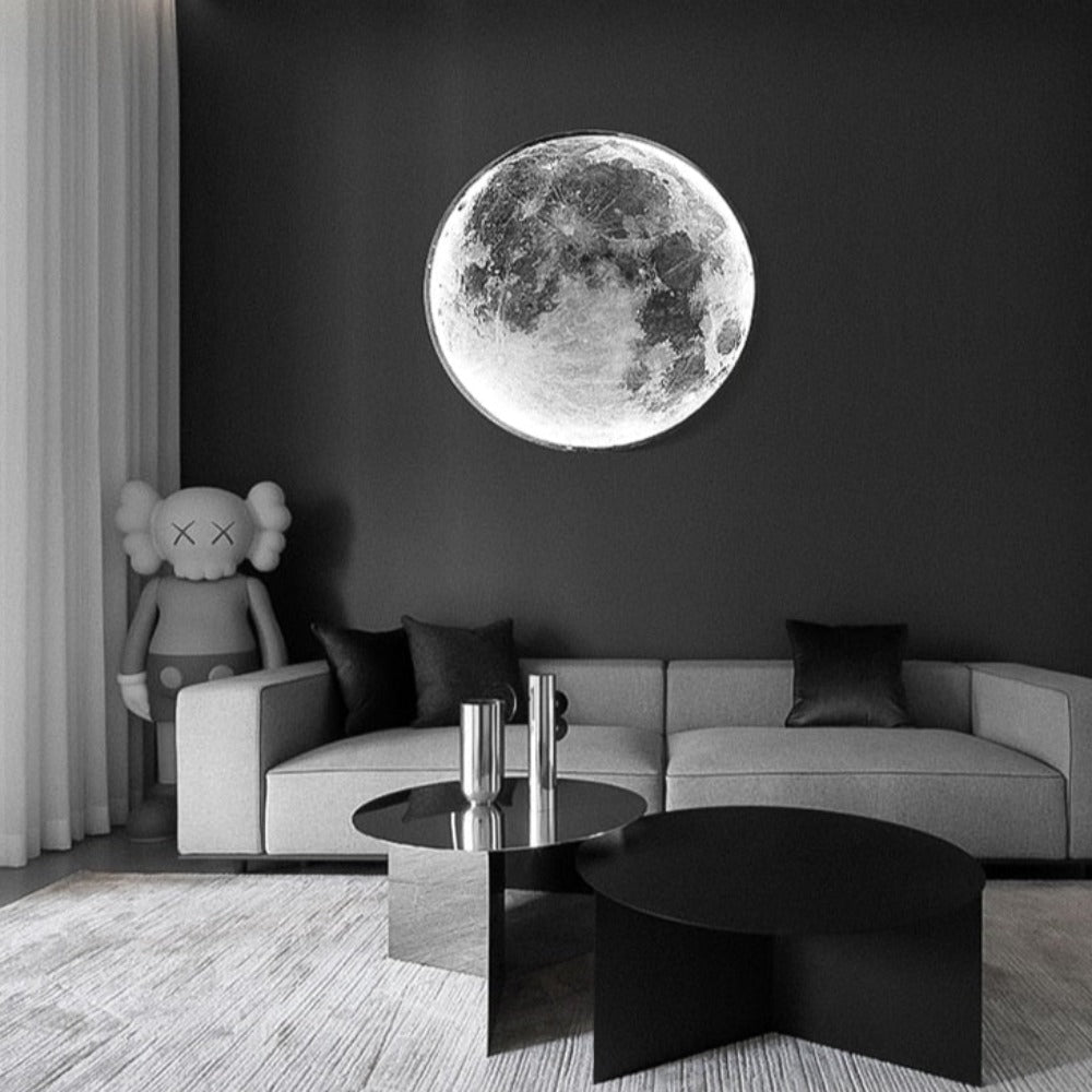 Nástenná lampa 3D LED – Mesiac pre jedinečnú atmosféru 
