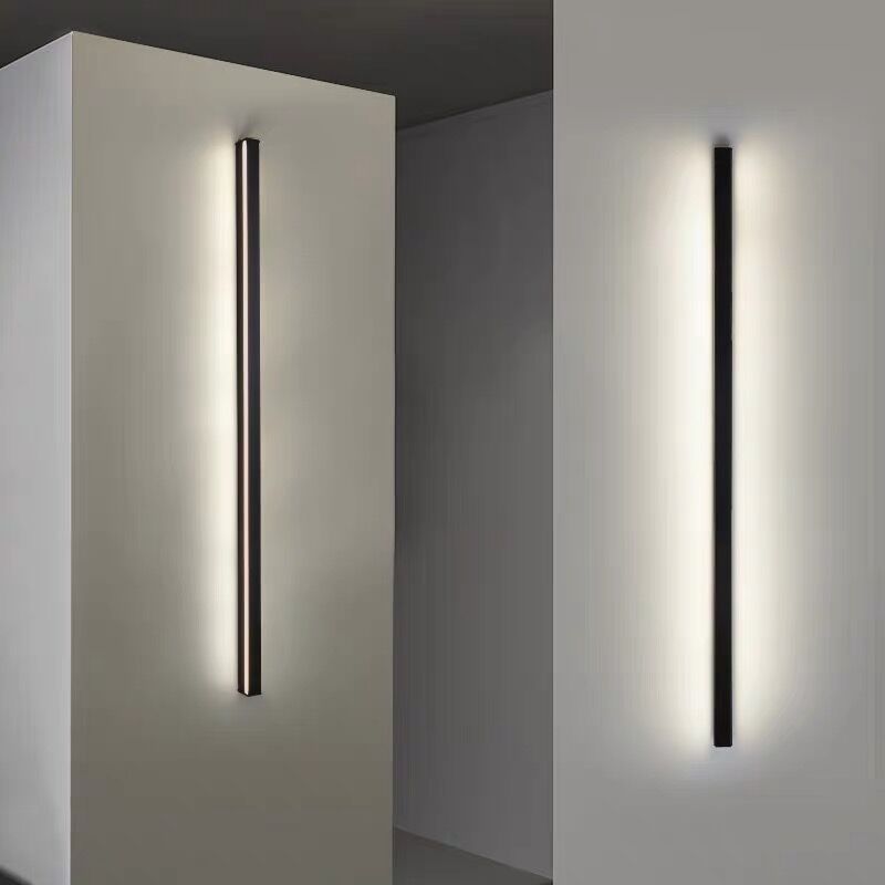 Lámpara de pared LED lineal - Elegancia sobria para interior moderno 