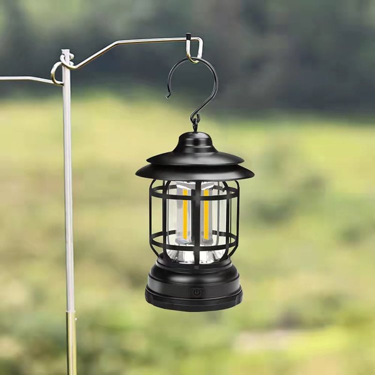Retro-LED-Campinglampe - Vintage-Stil und Zweckmäßigkeit
