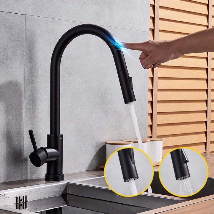 Robinet De Cuisine Intelligent – Capteur Tactile Et Douchette Flexible