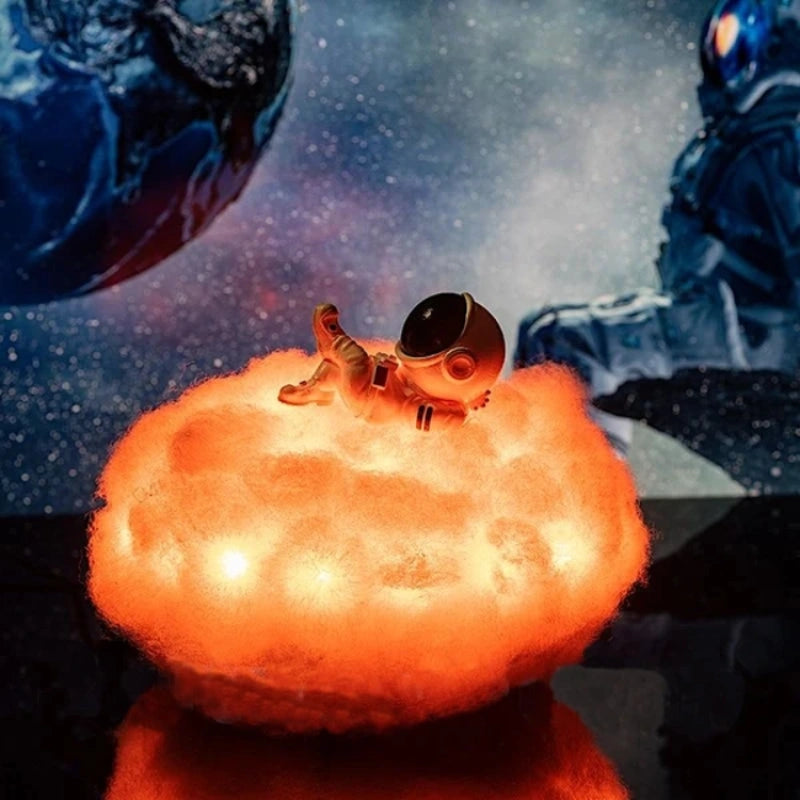 Lampada Decorativa Nuvola Astronauta – Fuga Luminescente e Magica 