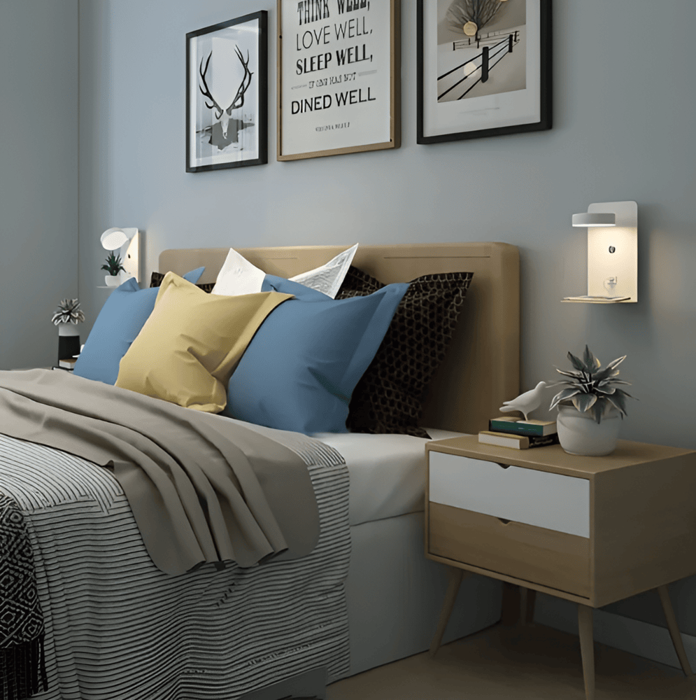 Led-Wandleuchte mit Regal Und USB-Anschluss - Modernes Design & 2-in-1-Funktion