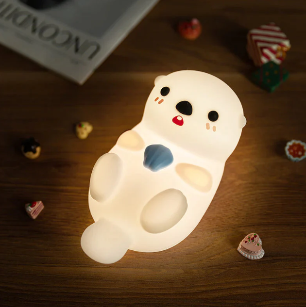 Lumină de veghe LED – Foca drăguță din silicon moale 