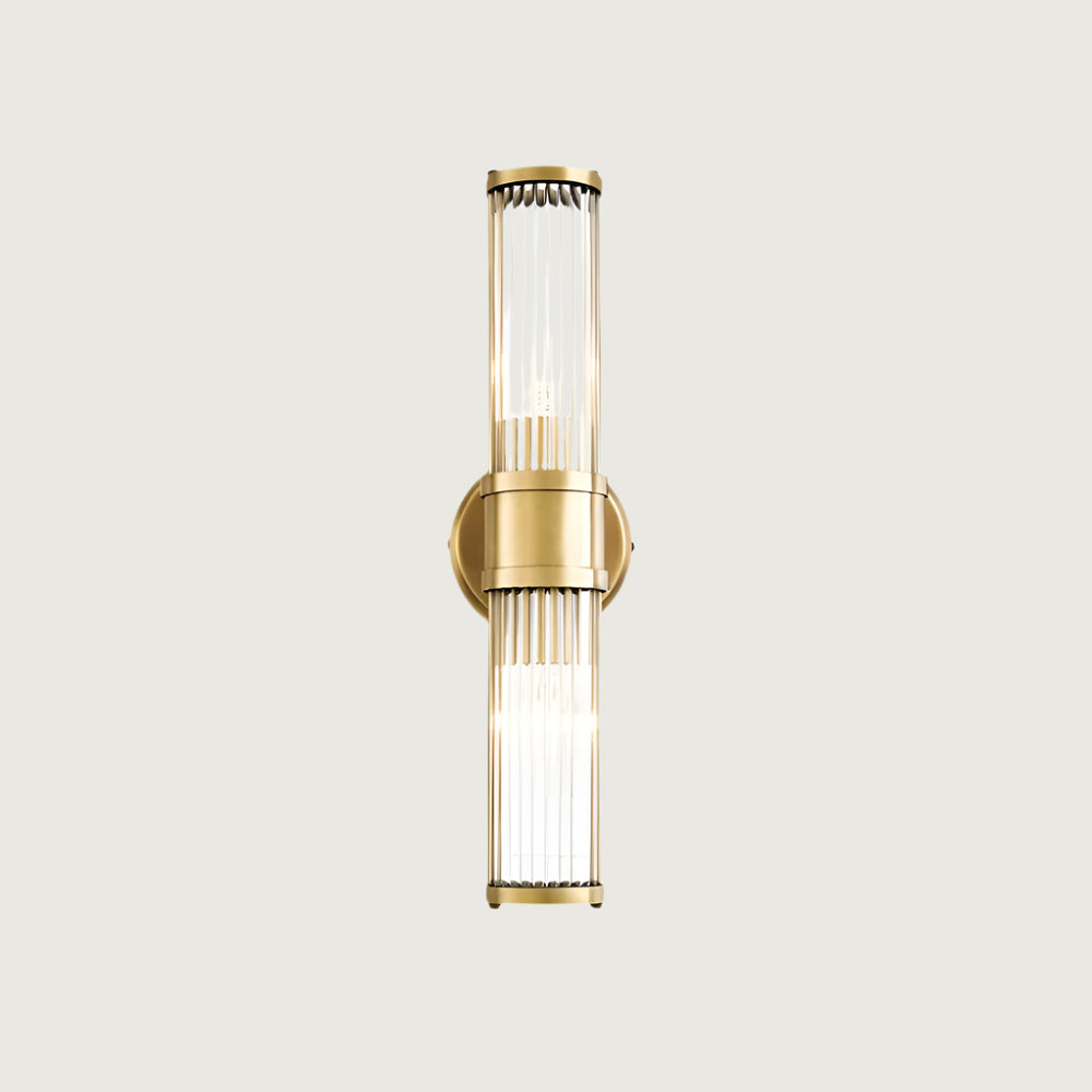 Modern hengeres fali lámpatest - Style Moderne Doré En Métal Et Verre