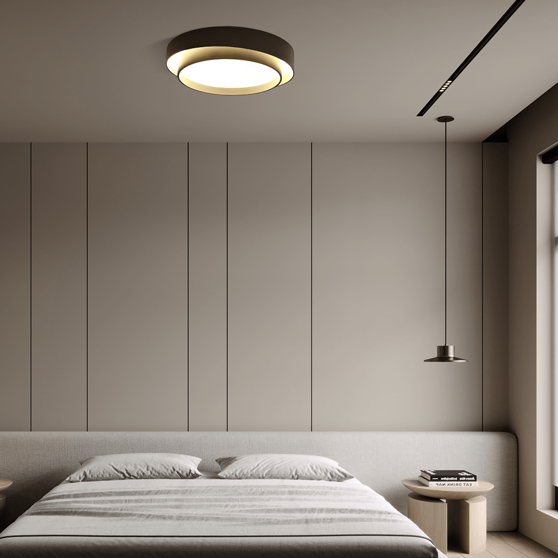 LED-taklampa Disk – Ljus och visuell komfort 