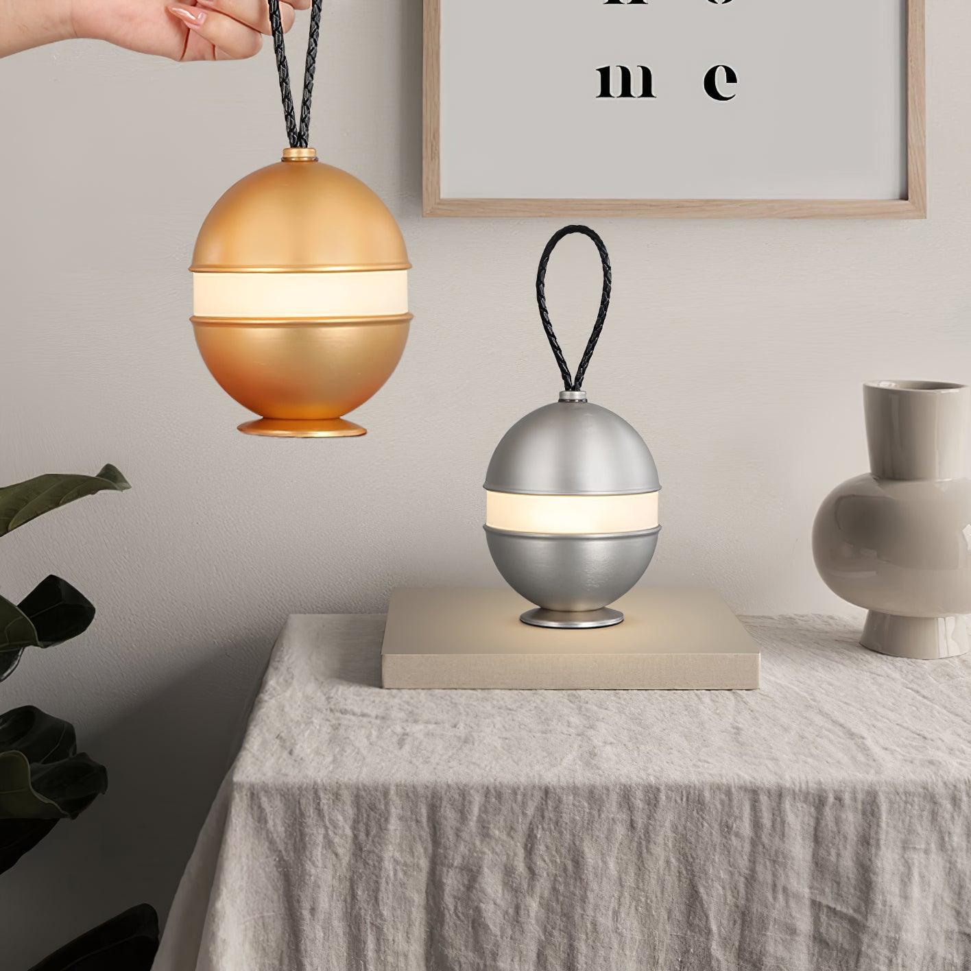 Candeeiro de esfera recarregável - Design chique e luz relaxante