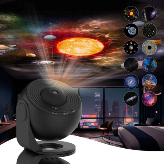 Projetor Rotativo – 360° de Sonhos Estelares em Casa 