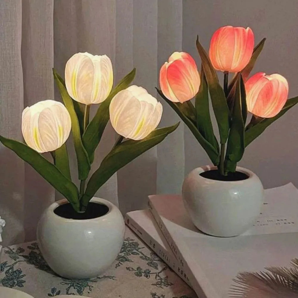 Lámpara Decorativa Tulipán – Ambiente Cálido y Refinado 