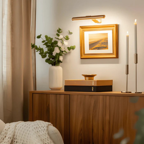 Lámpara de pared LED inalámbrica recargable por USB - Rotación completa y recarga cómoda