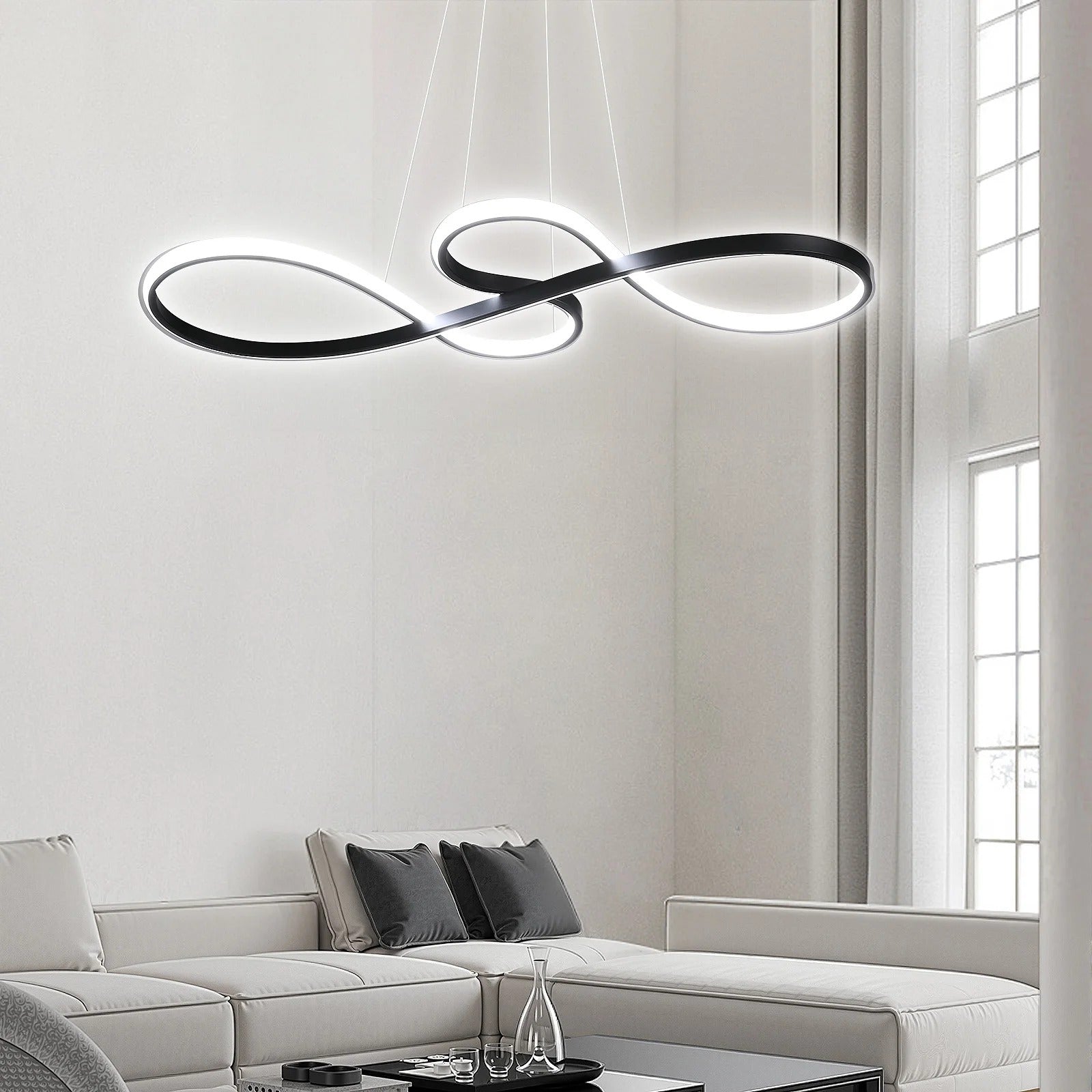 Modern LED függőlámpa gyűrűkben – Elegáns és futurisztikus design 