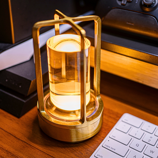 Lampada da Tavolo Ricaricabile – Luce Diffusa e Stile Senza Tempo 