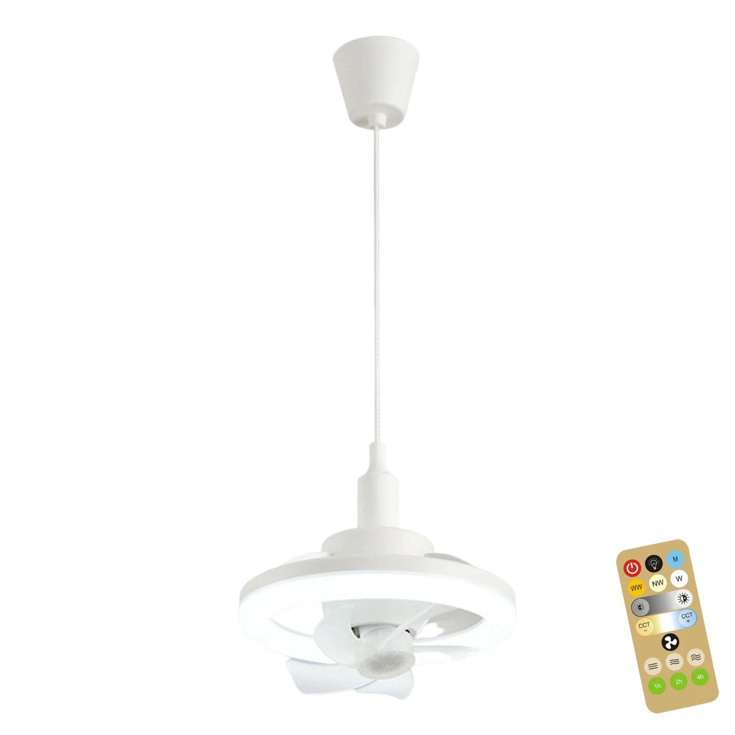 Draaibare LED ventilator voor optimale verlichting en frisheid 