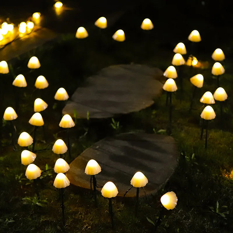 Guirnalda Lumínica de Champiñones Solares — Encanto Nocturno y Energía Limpia 