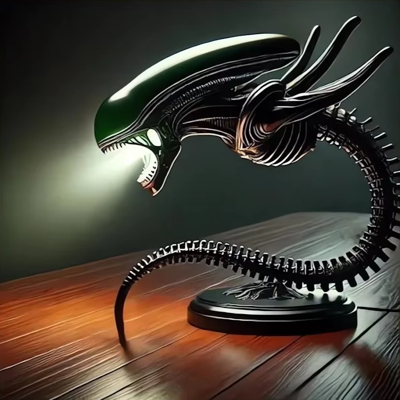 Lâmpada de Secretária LED — Inspiração Xenomorfa 