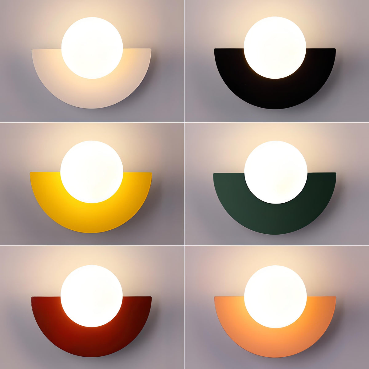 Applique Murale Moderne – Forme Demi-Cercle Et Éclairage Doux