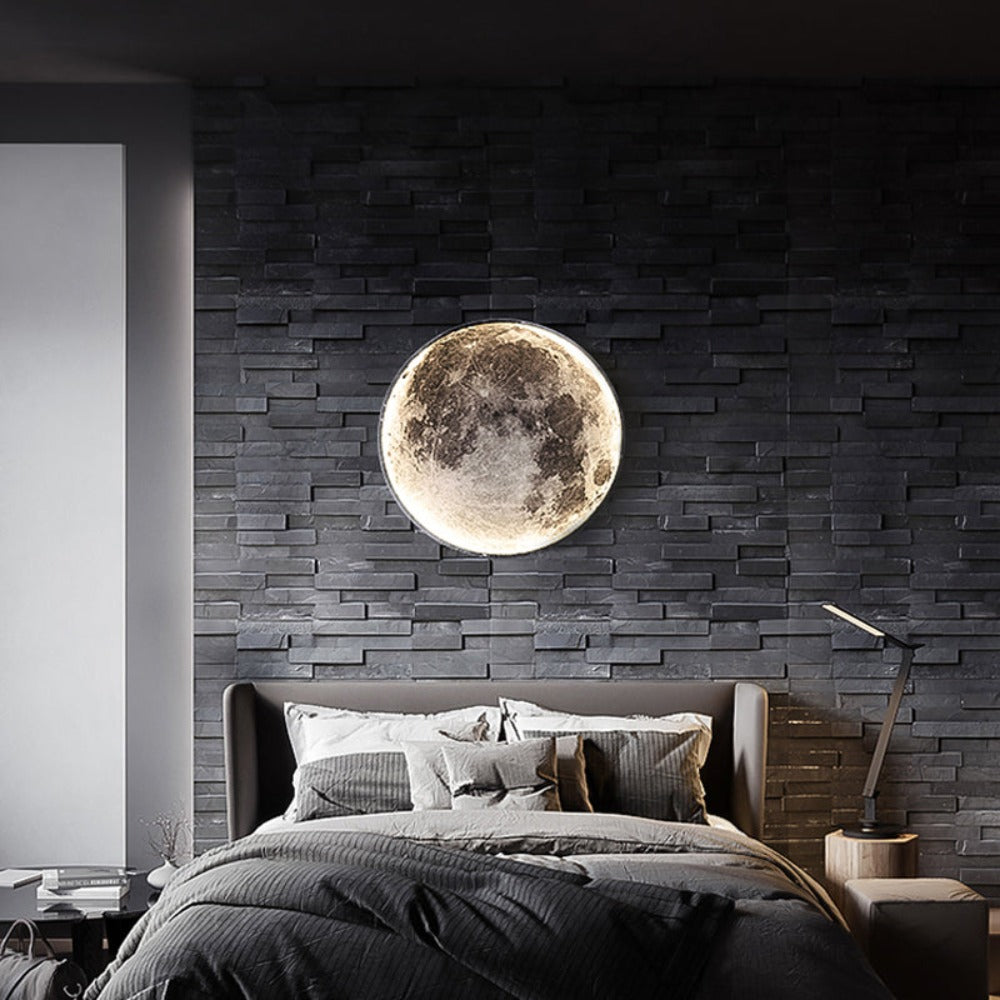 Nástenná lampa 3D LED – Mesiac pre jedinečnú atmosféru 