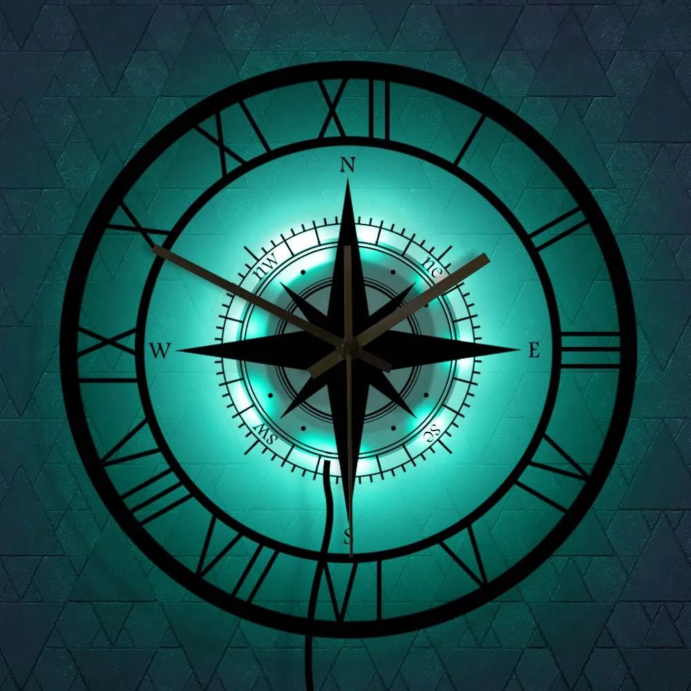 Orologio da Parete Bussola Nautica – Tocco Decorativo Chic e Funzionale 