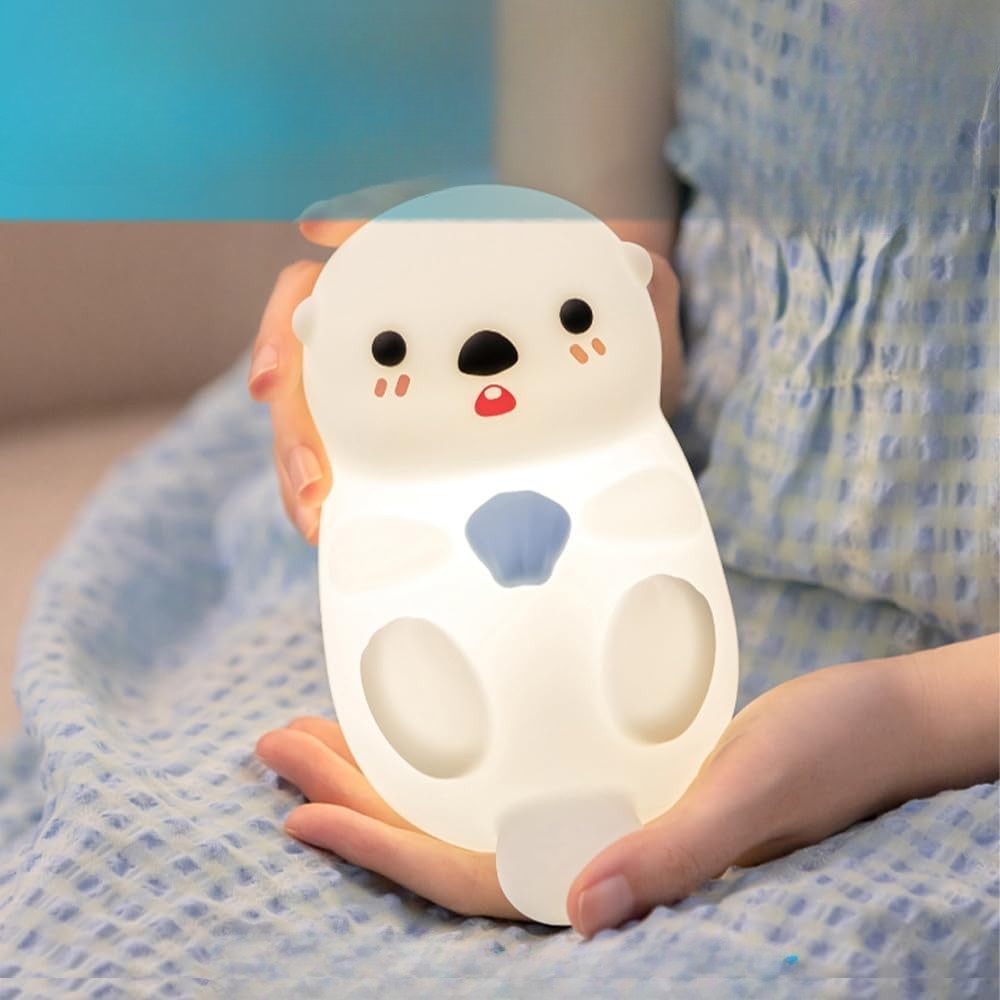 Lumină de veghe LED – Foca drăguță din silicon moale 